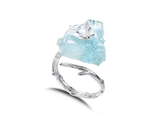Aquamarine Butterfly Ring