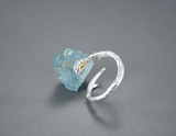 Aquamarine Butterfly Ring