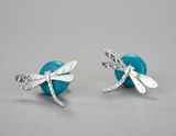 Circle Dragonfly Earring