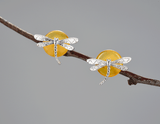 Circle Dragonfly Earring