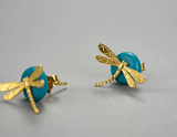 Circle Dragonfly Earring