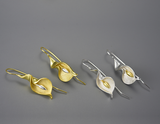 Calla Lily Flower Dangle Earrings