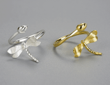 Dragonfly Lotus Bud Ring