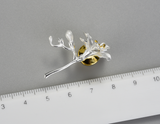 Freesia Flower Brooch