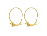 Flying Dachshund Earring