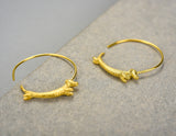 Flying Dachshund Earring