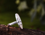 Oval Shell Dragonfly Ring - Lotus Fun