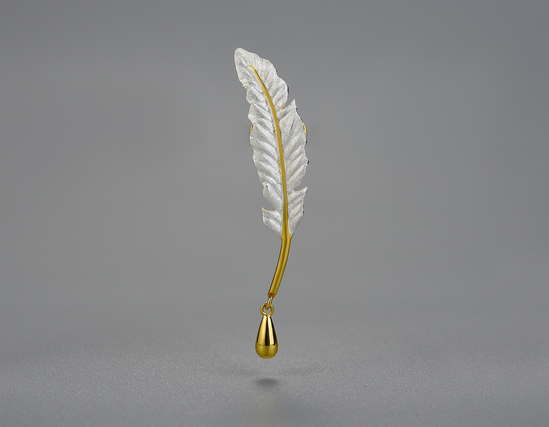 Vintage Feather Brooch