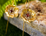 Blooming Anemone Flower Earring