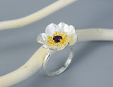 Blooming Anemone Flower Ring