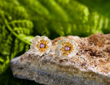 Blooming Anemone Flower Stud Earring