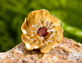 Blooming Anemone Flower Stud Earring