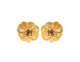 Blooming Anemone Flower Stud Earring