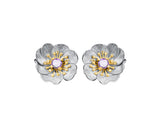 Blooming Anemone Flower Stud Earring