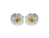 Blooming Anemone Flower Stud Earring
