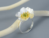 Blooming Anemone Flower Ring