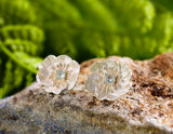 Blooming Anemone Flower Stud Earring
