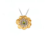 Blooming Anemone Flower Pendant