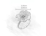 Blooming Anemone Flower Ring