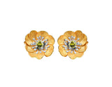 Blooming Anemone Flower Stud Earring