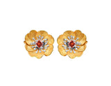 Blooming Anemone Flower Stud Earring