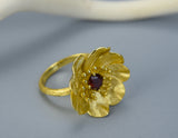 Blooming Anemone Flower Ring