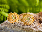 Blooming Anemone Flower Stud Earring