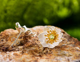 Blooming Anemone Flower Stud Earring