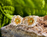 Blooming Anemone Flower Stud Earring