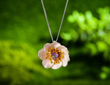 Blooming Anemone Flower Pendant
