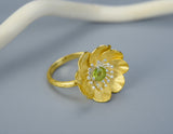 Blooming Anemone Flower Ring