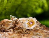 Blooming Anemone Flower Stud Earring