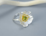 Blooming Anemone Flower Ring