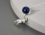 Astronaut Lapis Lazuli Pendant