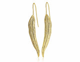Gold Autumn Leaf Earring - Lotus Fun