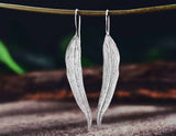 Silver Autumn Leaf Earring - Lotus Fun