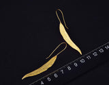Gold Autumn Leaf Earring - Lotus Fun