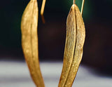 Gold Autumn Leaf Earring - Lotus Fun