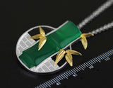 Bamboo Chalcedony Pendant