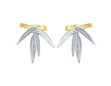 Bamboo Leaves Stud Earrings