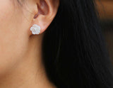 Girl wearing Begonia Earring - Lotus Fun