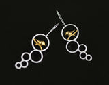 Bird on Branch in a Circle Earring