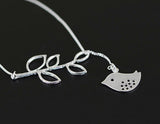 Bird Leaves Necklace