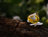 Amber Butterfly Ring - Lotus Fun