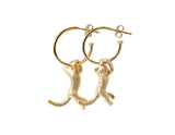 Hanging Cat Earring