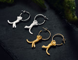 Hanging Cat Earring