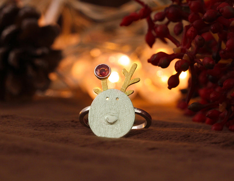 Christmas Reindeer Ring - Lotus Fun