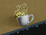 Morning Coffee Brooch - Lotus Fun