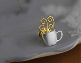 Morning Coffee Brooch - Lotus Fun