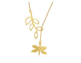 Dragonfly Leaves Necklace